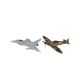 CS90697 Corgi Eurofighter and Spitfire Flugzeugmodell Set