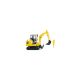 065804 Wiking 1:87 Mini-Bagger HR 18 gelb mit Schaufel...