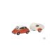 02347 Schuco 1:43 BMW 600 mit Wohnwagen