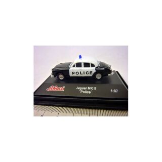 25222 SCHUCO 1:87 Jaguar MK II Police Polizei