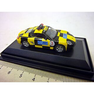 25386 Schuco 1:87 Porsche Cayman S Follow Me Hannover Airport