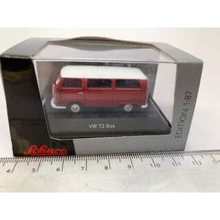 25869 Schuco 1:87 VW T2a Bus rot weiß