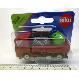 0828 Siku Mercedes Actros Recycling-Transporter Müllwagen rot