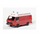 25874 Schuco 1:87 VW MAN Werksfeuerwehr Kasten Hochdach
