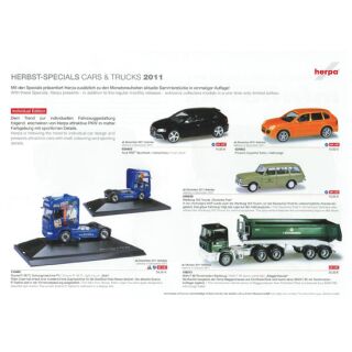 Herpa Blatt Herbst 2011 LKW PKW Millitär 1:87