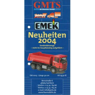 EMEK Prospekt Neuheiten 2004 LKW Modelle 1:25
