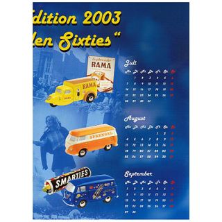 Schuco Piccolo Edition 2003 Prospekt Kalender The golden Sixties