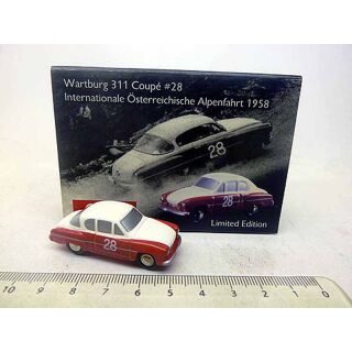50179502 Schuco Piccolo 1:90 Wartburg 311 Coupe #28 Internationale österreichische Alpenfahrt 1958