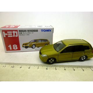 18 Tomy 1:59 Tomica Nissan Wingroad gold grün