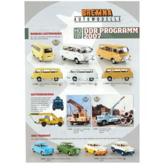 Brekina Prospekt 2007 DDR Programm 2007 HO 1:87