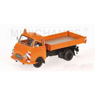 439154001 MINICHAMPS 1:43 HANOMAG KURIER KIPPER 1958 ORANGE