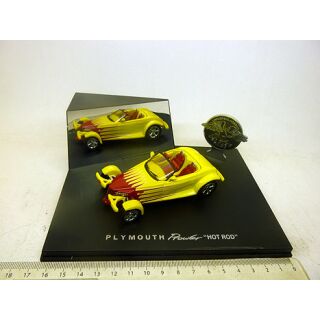 3675 Universal Hobbies 1:43 Playmounth Pyowler HOT ROD gelb rot