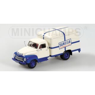 439051041 MINICHAMPS 1:43 OPEL BLITZ 1,75t 1955 KOFFER SANELLA