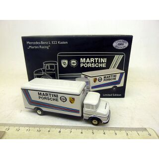 05864 Schuco Piccolo 1:90 Mercedes Benz L 322 Kasten Martini Porsche Racing