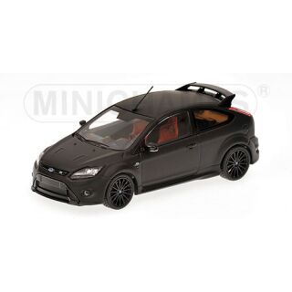 400088106 MINICHAMPS 1:43 FORD FOCUS RS 500 2010 MATT BLACK WITH RED SEATS