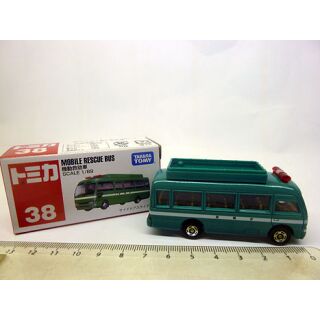 38 Takara Tomy 1:89 Toyota Coaster Reisebus grün