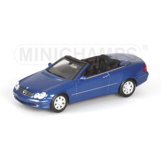 400031431 MINICHAMPS 1:43 MERCEDES-BENZ CLK-CLASS CABRIOLET (A209) 2003 BLUE