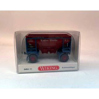 040402 Wiking 1:87 Kohlenanhänger Kohlen Wuttke Lichterfelde Steglitz Fahrzeugnummer „3“