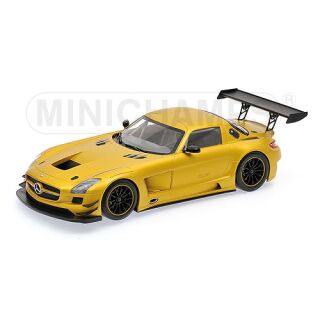 151113106 MINICHAMPS 1:18 MERCEDES-BENZ SLS AMG GT3 STREET´ GOLD 2011