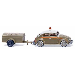 003001 Wiking 1:87 VW Käfer 1200 mit Einachsanhänger Schlotmann