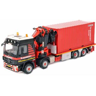 410076 WSI 1:50 Mammoet Mercedes Actros 4146 8x4 Bakwagen + Container (K)