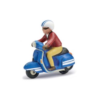 09860 Schuco Blech Scooter Charly blau Motorroller