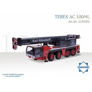 2107/03 Conrad 1:50 Terex AC 100/4L Teleskopkran ALTENDORFF
