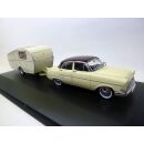 02686 Schuco 1:43 Opel Kapitän m Detlefs Globetrotter Wohnwagen