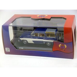 056 IXO IST 1:43 WARTBURG 311 Camping 4-Doors 1960 dark blue and off white