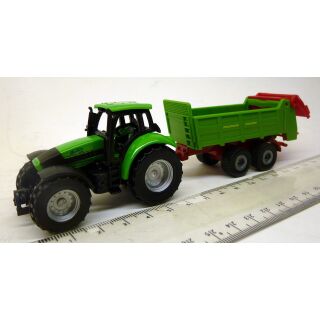 1673 Siku Deutz Agrotron 265 Traktor mit Universalstreuer Trautmann Streublitz