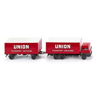 045701 Wiking 1:87 Kofferlastzug Hanomag Henschel Union