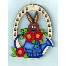 10 Osterbehang Ostern Baumbehang Hase mit Gieskanne Holz...
