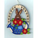 10 Osterbehang Ostern Baumbehang Hase mit Gieskanne Holz...