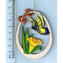 16 Osterbehang Ostern Baumbehang Schmetterling Blume Ei Holz gelasert Deko