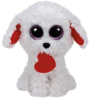 37210 TY Glubschi Honey Bun Hund mit Herz Plüsch Kuscheltier 15cm