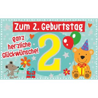 Geburtstagteelicht Geburtstag Geburtstagkarte Kerze Teelicht Zum 2. Geburtstag