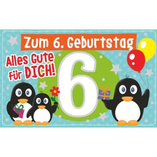 Geburtstagteelicht Geburtstag Geburtstagkarte Kerze Teelicht Zum 6. Geburtstag