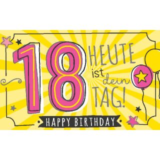 Geburtstagteelicht Geburtstag Geburtstagkarte Kerze Teelicht Zum 18. Geburtstag