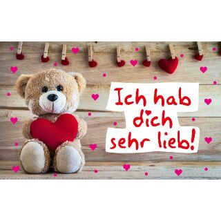 Geburtstagteelicht Geburtstag Geburtstagkarte Ich hab Dich so lieb