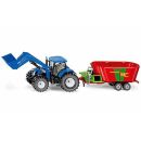 1988 Siku 1:50 New Holland mit Frontlader und Strautmann...