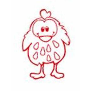 Ostern VERRÜCKTE HÜHNER rot Stempel selbstfärbend
