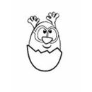 Ostern VERRÜCKTE HÜHNER gelb Stempel...