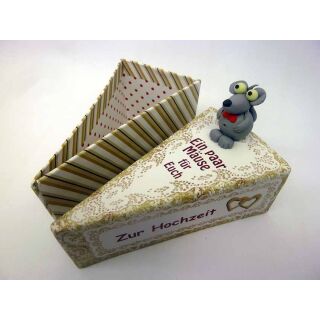 8183 Geschenkschachtel Zur Hochzeit Wedding Tortenform Glücksbringer Geschenkbox  Geburtstag