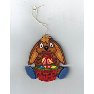 25 Osterbehang Ostern Baumbehang Osterhase mit Korb Eier Holz gelasert Deko
