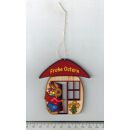 26 Osterbehang Ostern Baumbehang Osterhase mit Haus und Korb Holz gelasert Deko