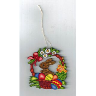 18 Osterbehang Ostern Baumbehang Korb Osterhase Holz Hase Eier gelasert Deko