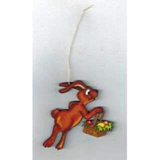 20 Osterbehang Ostern Baumbehang Osterhase mit Körbchen Eier Holz gelasert Deko