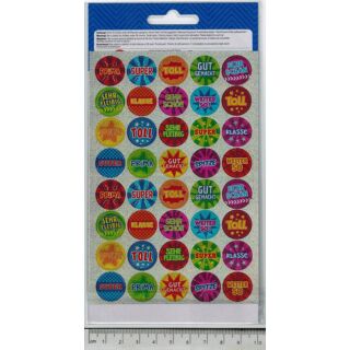 940261 Lehrersticker Aufkleber Klebepads 80 Sticker Super Prima Toll Spitze