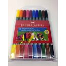 151110 Faber Castell Filzstift 10 Doppelfasermaler Malstifte Fasermaler