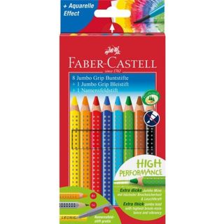 280921 Faber Castell Buntstift Jumbo GRIP + 1 Bleistift 8 Stifte Farbstifte